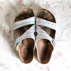 Birkenstock Birki's white anchor sandals size 8